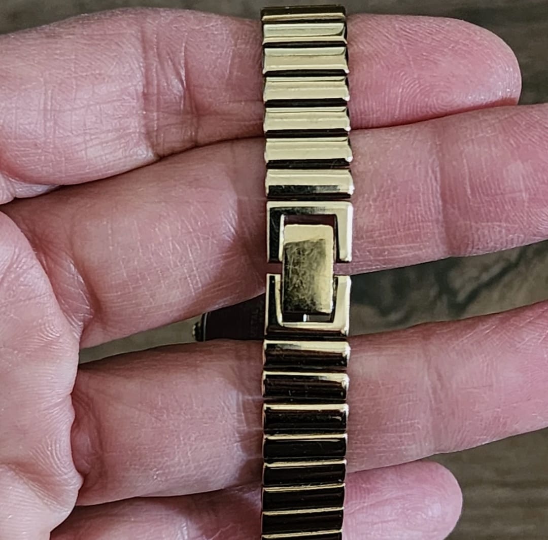 Vintage Seiko Rivoli Watch Women Half Moon Gold Asymmetrical New Battery thumbnail 10