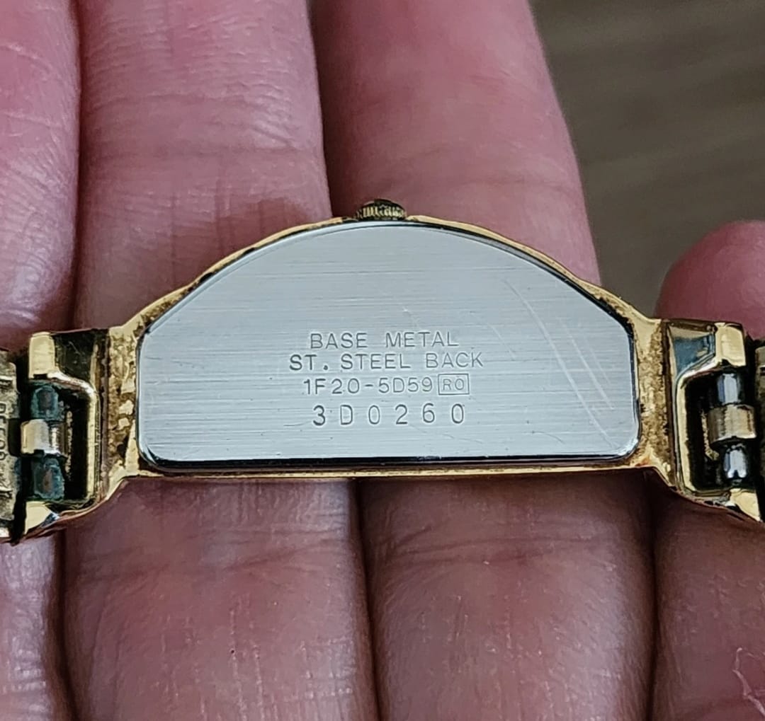 Vintage Seiko Rivoli Watch Women Half Moon Gold Asymmetrical New Battery thumbnail 5