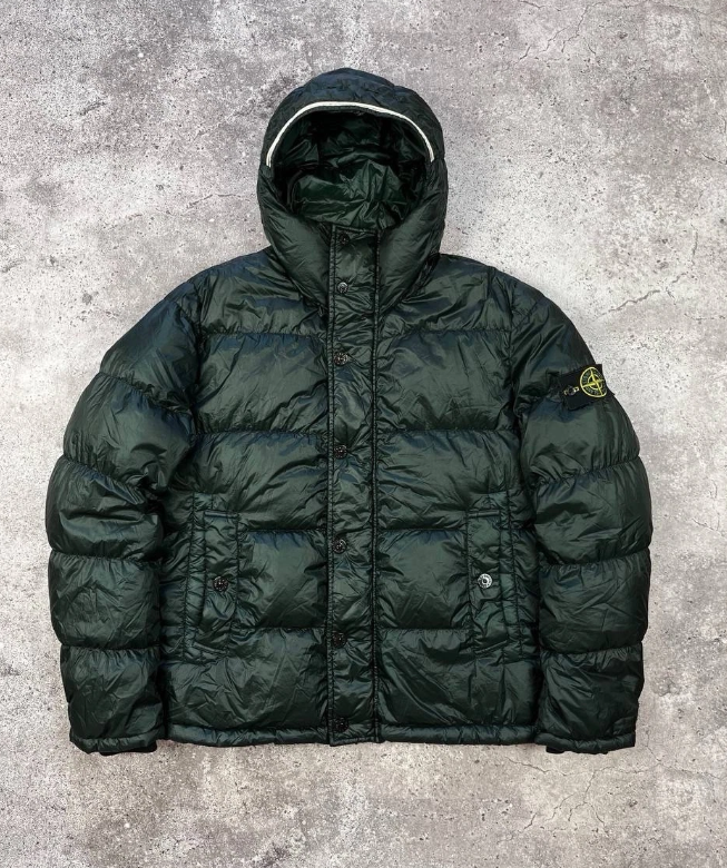 Vintage Stone Island Green Casual Puffer Jacket