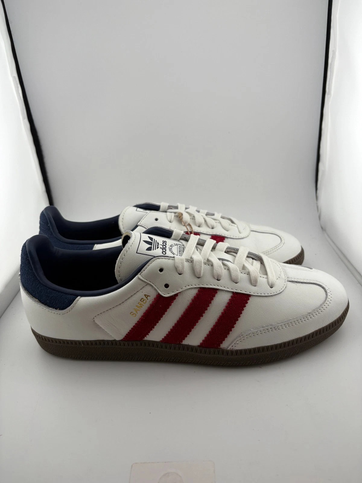 Worn adidas Samba OG Team Victory Red / Night Indigo IH4881 – Size 8.5 – No Box