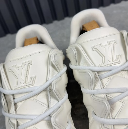 Zig-Zag Monogram Leather Designer Sneakers - Size 10.5 thumbnail 2