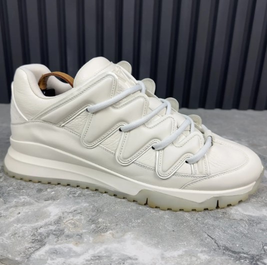 Zig-Zag Monogram Leather Designer Sneakers - Size 10.5 thumbnail 6